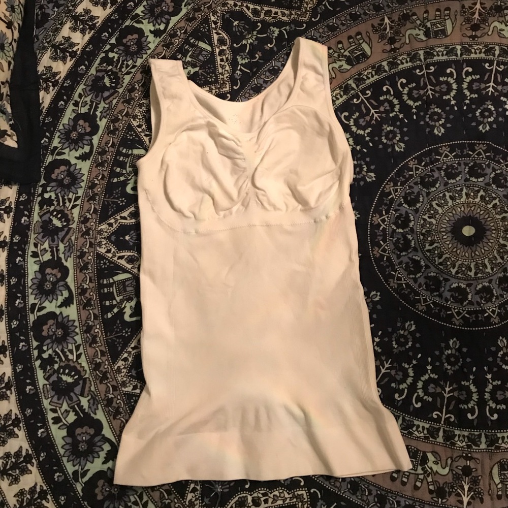 White shapewear tank